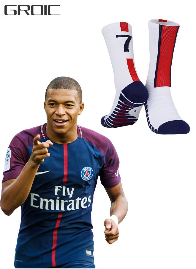 GROIC - Elite Football Socks, Athletic Socks with 3D Ankle Protection, Basketball Socks & Running Socks, Compression Cushion Sport Soccer Socks Unisex - Image 1