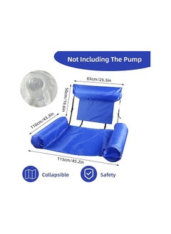 Generic Pack of 2 Air Mattress Pool Inflatable Water Hammock Swimming Bed Water Hammock Lounge Chair Swimming Pool for Adults and Children Beach  - Image 2