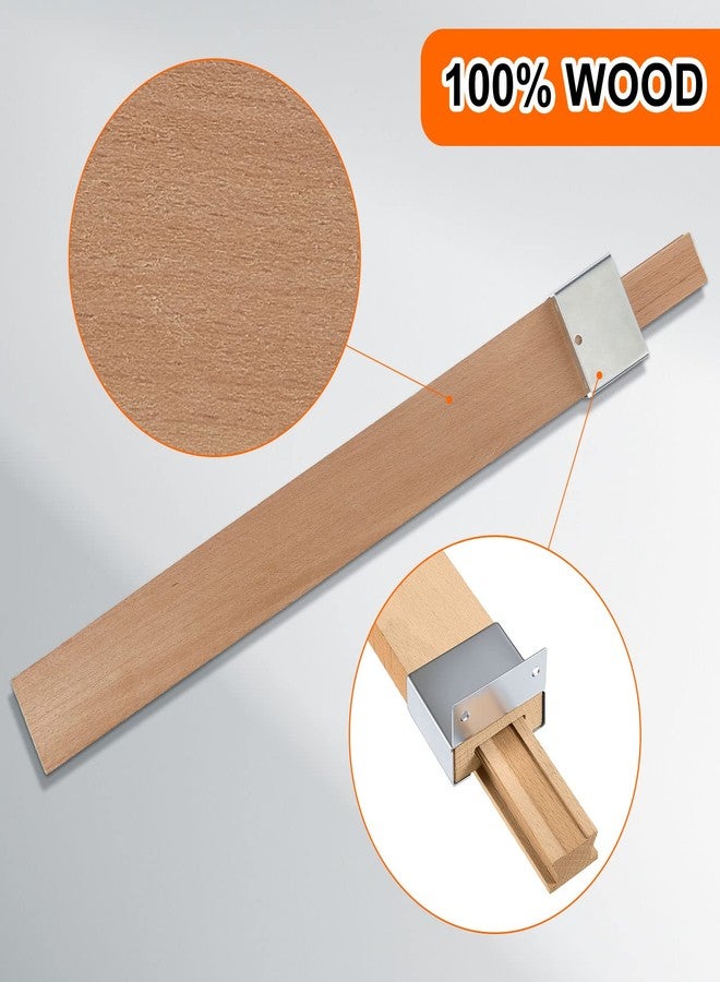 Maitys أدلة سحب الأدراج الخشبية من مايتيس بتصميم كلاسيكي مع مسار توجيه مركزي وقاعدة معدنية (16 بوصة، 4 قطع) - Image 3