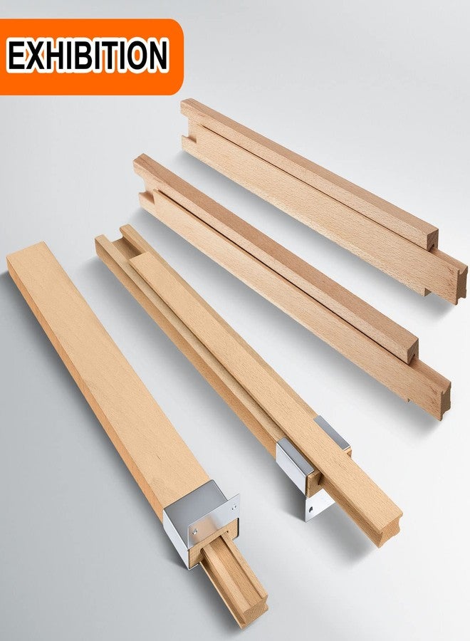 Maitys أدلة سحب الأدراج الخشبية من مايتيس بتصميم كلاسيكي مع مسار توجيه مركزي وقاعدة معدنية (16 بوصة، 4 قطع) - Image 5