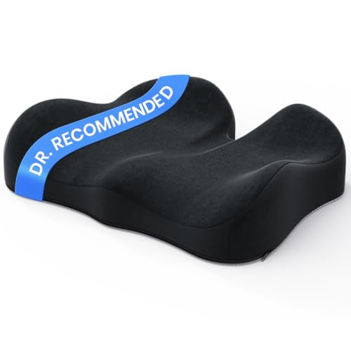 Benazcap Large Memory Foam Office Chair Cushion Seat Pad Ergonomic Seat Cushion for Sciatica Tailbone Back Pain Relief Car Seat Cushions for Driving - Image 1