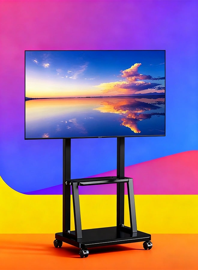 Universal Mobile TV Stand on Wheels, Heavy Duty Steel TV Cart for 32–70 Inch Screens (60kg Capacity) with 360° Swivel Casters & VESA 620x420, Ideal for Home, Office & Commercial Use - Image 1