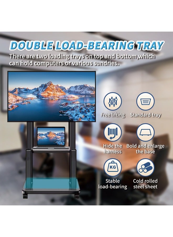 Universal Mobile TV Stand on Wheels, Heavy Duty Steel TV Cart for 32–70 Inch Screens (60kg Capacity) with 360° Swivel Casters & VESA 620x420, Ideal for Home, Office & Commercial Use - Image 5