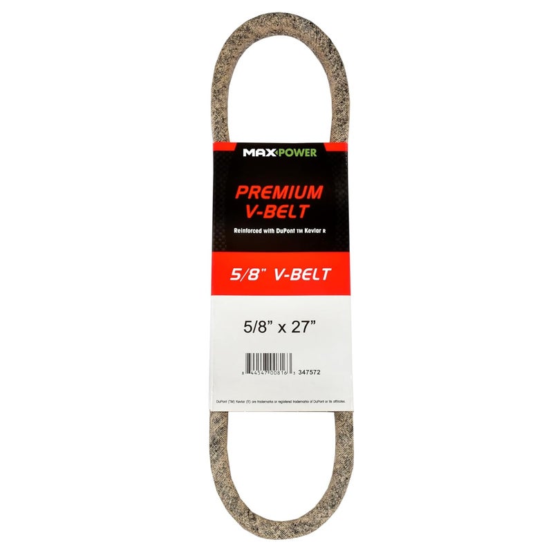 Maxpower 347572 Premium Belt Reinforced with Kevlar Fiber Cords, 5/8" x 27" - Image 1