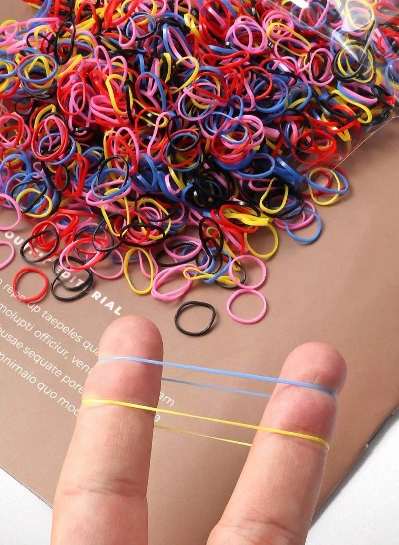 1000-Pieces Girls Elastic Hair Bands Set With Random Different Colors - Image 4