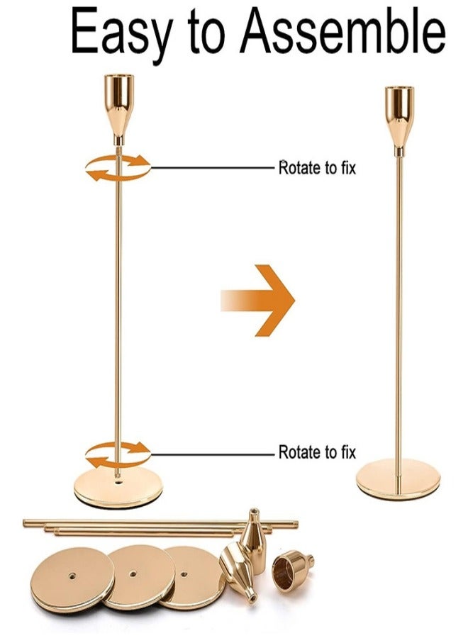 ميكسد ثلاث مجموعات من الشمعدانات المعدنية الأوروبية - Image 4