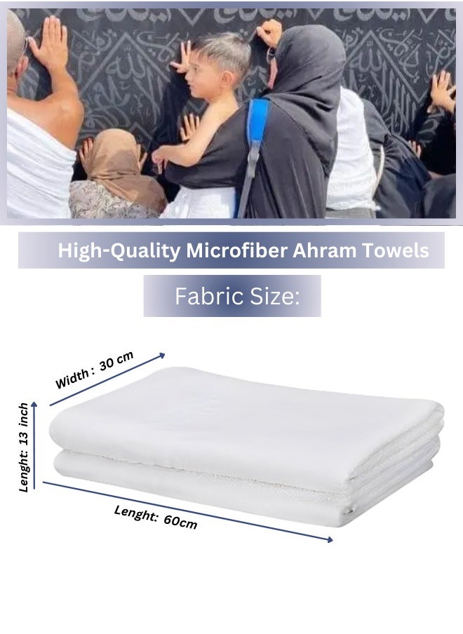 U.S. ELK Kids's Ahram Set for Hajj & Umrah | Easy-to-Wear & Comfortable Muslim Wear Ihram Set | Premium 2 Ahram Towels for Boys | Umrah Wearing Towel | white ihram towel  - Image 4