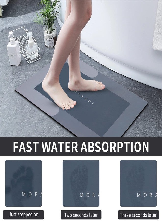 MORANDI Super Absorbent Floor Mat,Silicone Quick Dry Bath Shower Non-Slip Rugs and Mats for Home Bathroom Floor Water Bath Mat (Grey, 23.6" x 35.4"(60cm*90cm)) - Image 3