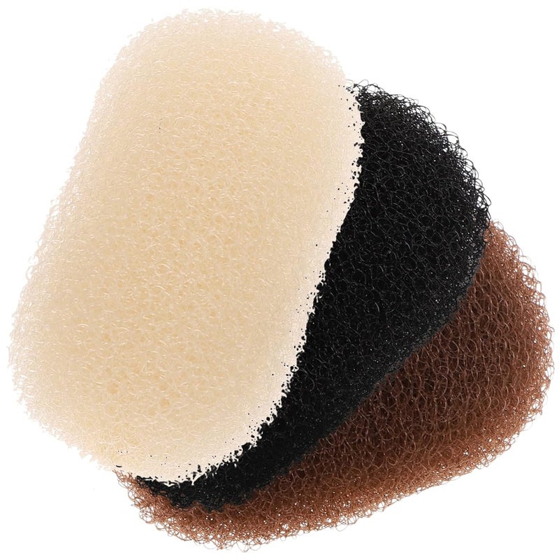 Lurrose 3pcs Volume Bump Up Hair Sponge Inserts and Puff Cushion Clips - Hair Styling Tools for Women Girls