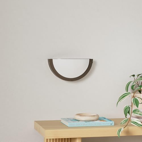 CLOUDY BAY 12-inch CRI90+15W 3000K/4000K/5000K Color Temperature Adjustable Dimmable LED Wall Sconce, ETL Listed LED Half Moon Wall Fixture, Brushed Nickel - Image 2