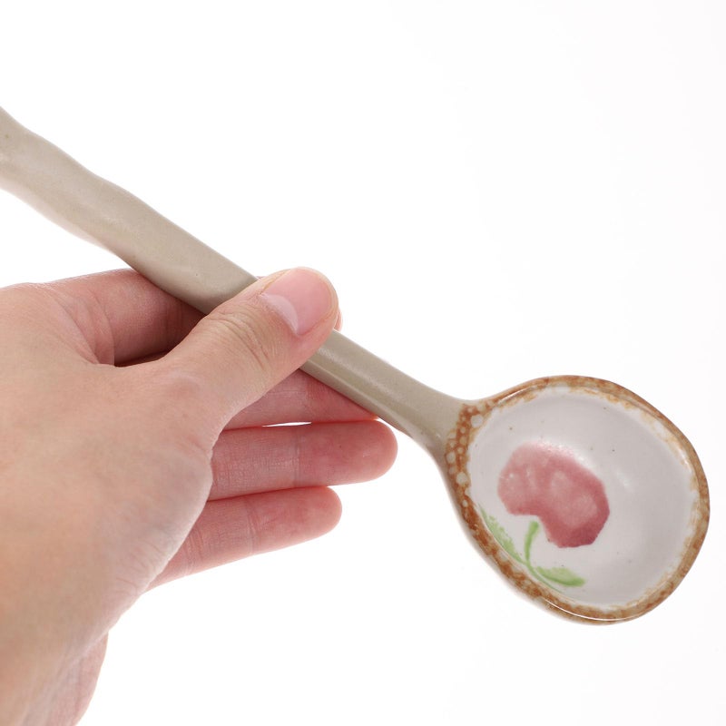 Persimmon Pattern Ceramic Soup Spoon Japanese Style Kitchen Utensil - Image 5