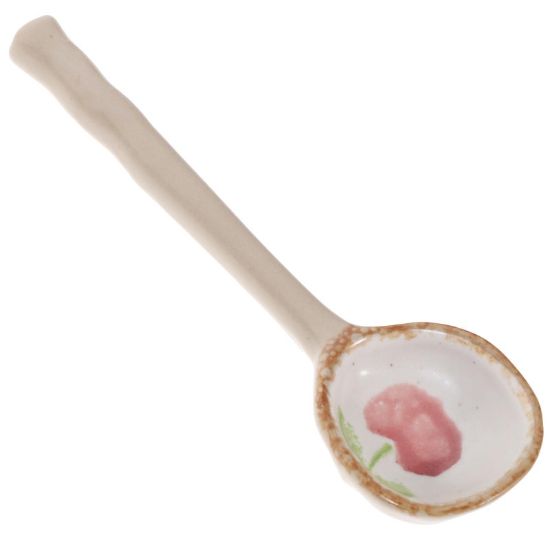 Persimmon Pattern Ceramic Soup Spoon Japanese Style Kitchen Utensil - Image 2