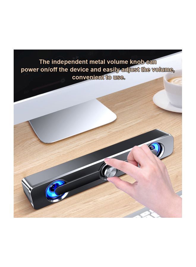 Wired Bar Stereo Speaker V-111 Black - Image 3