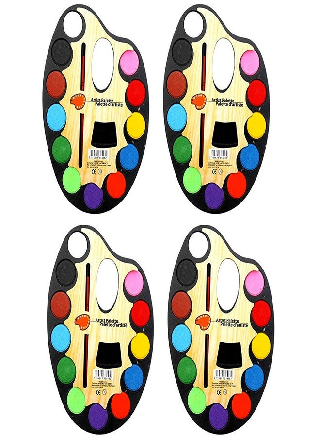 Art Bundle Artistic Large Palette with 12 Water Color + Artist Paint Brush for Kids | Best Birthday Return Gifts for Kids- (Set of 6) - Image 2