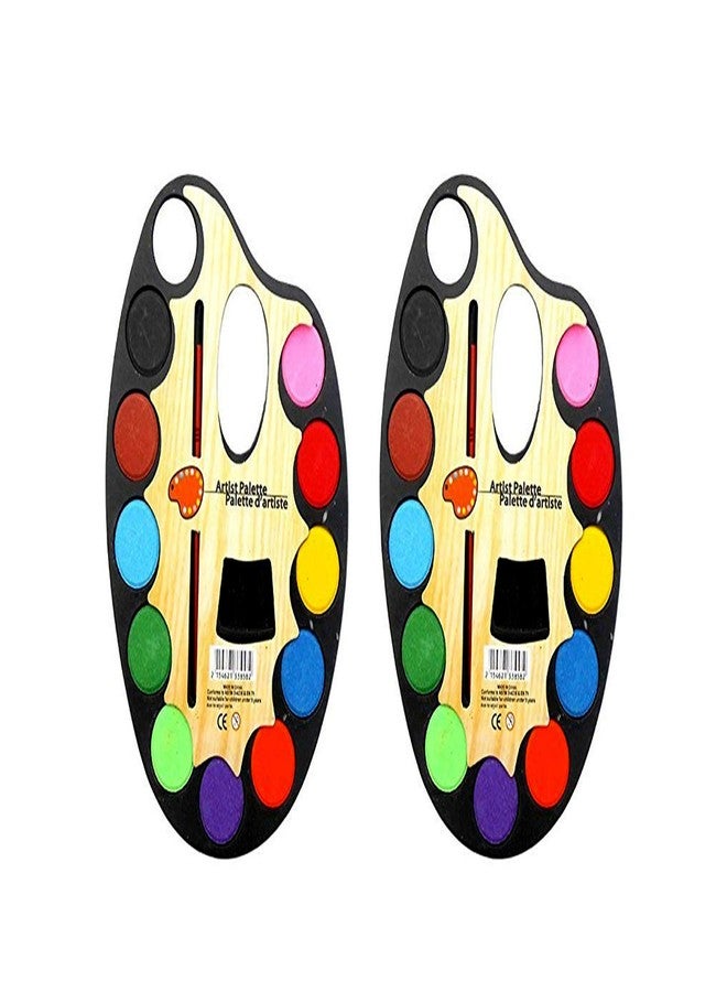 Art Bundle Artistic Large Palette with 12 Water Color + Artist Paint Brush for Kids | Best Birthday Return Gifts for Kids- (Set of 6) - Image 3