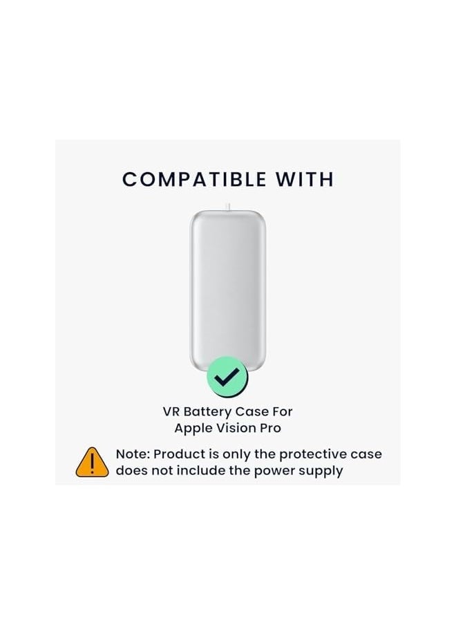 PROMASS - Battery Case for Apple Vision Pro Accessories, Anti-Scratch Soft Silicone Battery Protective Cover with Keychain and Lanyard Strap, Portable Battery Holder for Travle Outdoor - Image 1