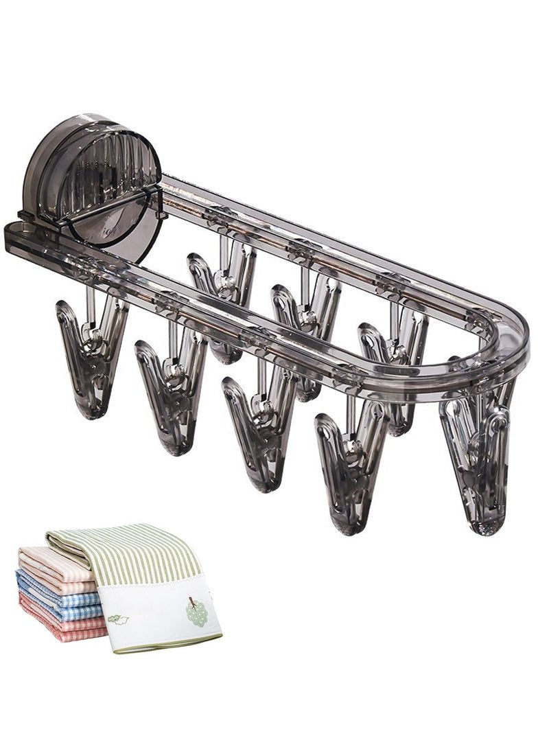CMGTYYD Bathroom Suction Cup Drying Rack - Bra Hangers Underwear Hanger Bra Holder Suction Cup, Sock Hanger with Clips, Clothes Drying Rack for Underwear, Lingerie, Bra, Scarf - Image 1