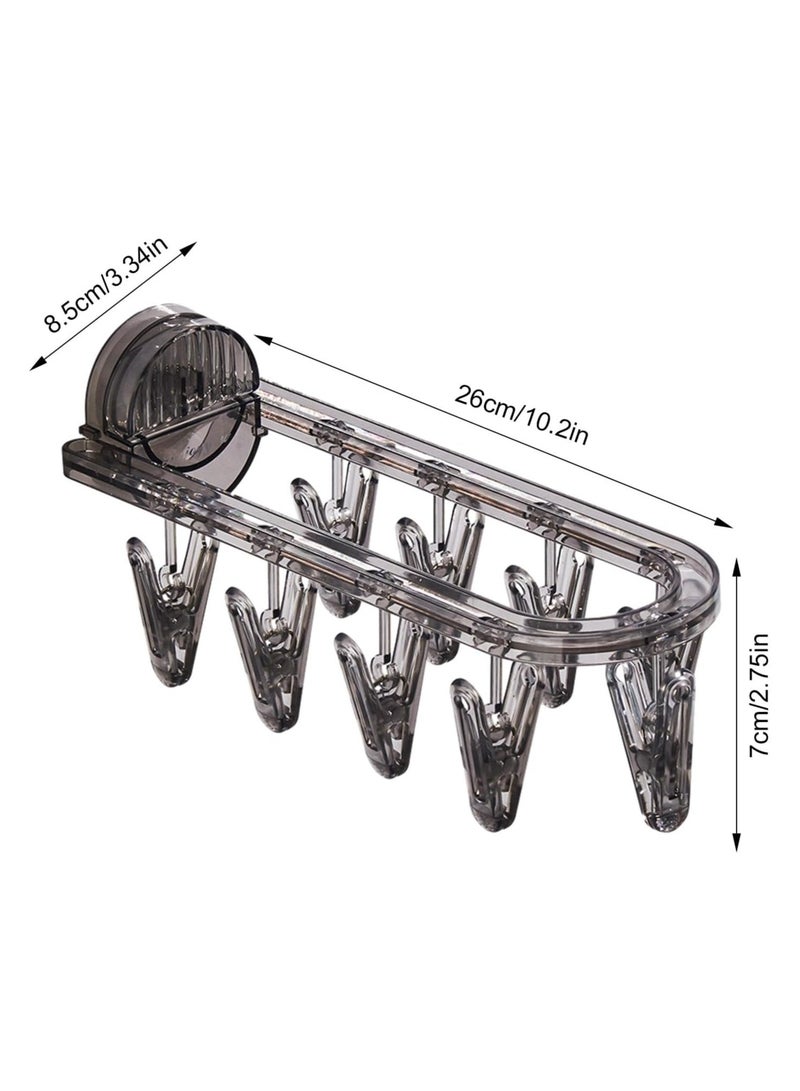 CMGTYYD Bathroom Suction Cup Drying Rack - Bra Hangers Underwear Hanger Bra Holder Suction Cup, Sock Hanger with Clips, Clothes Drying Rack for Underwear, Lingerie, Bra, Scarf - Image 5