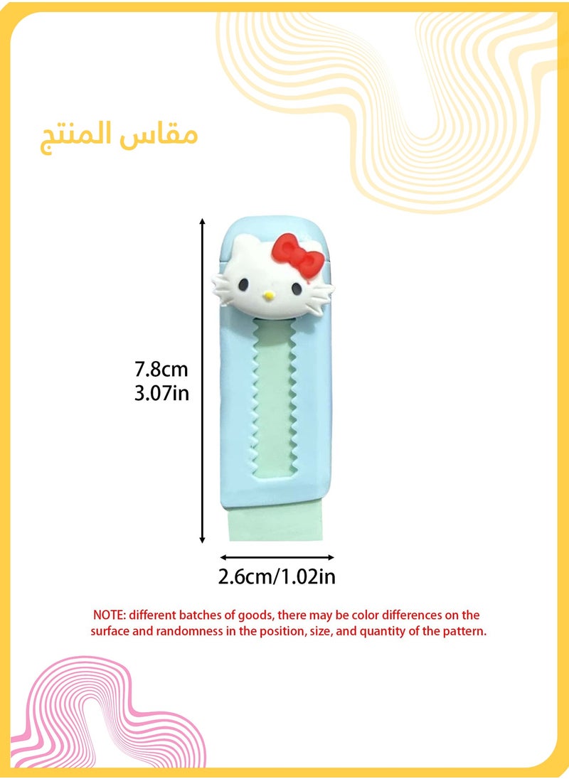 She&Little 4Pcs Retractable Erasers for Kids,  Cute Push-Pull Rubber Erasers for Students, Fun Stationery for Drawing & Writing, School & Office Supplies  - Image 2