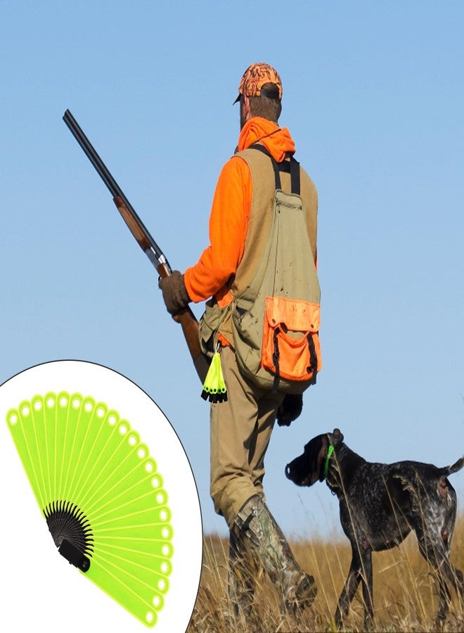 XIHIRCD 24pcs Reflective Trail Markers, Trail Markers with Clips Day & Night Hunting Reflector Trail Markers Trail Marking Tacks for Outdoor Hiking Camping Hunting (Fluorescent Yellow) - Image 5