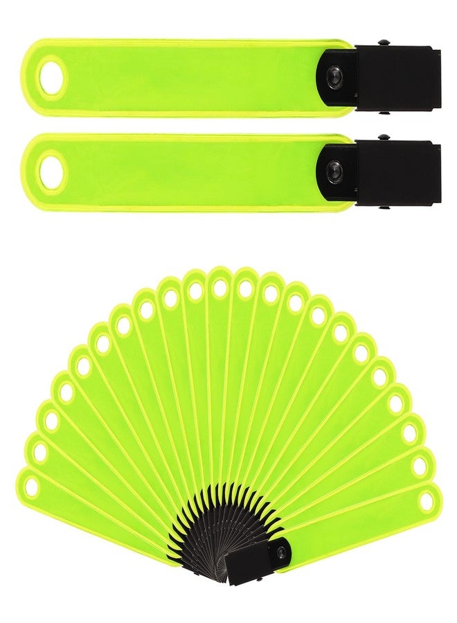 XIHIRCD 24pcs Reflective Trail Markers, Trail Markers with Clips Day & Night Hunting Reflector Trail Markers Trail Marking Tacks for Outdoor Hiking Camping Hunting (Fluorescent Yellow) - Image 1