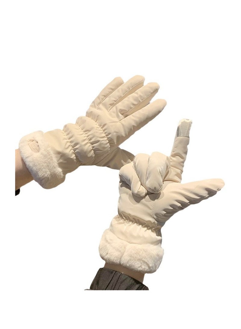 قفازات نسائية شتوية دافئة تعمل باللمس - Image 1