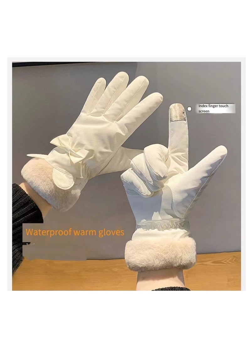 قفازات نسائية شتوية دافئة تعمل باللمس - Image 4