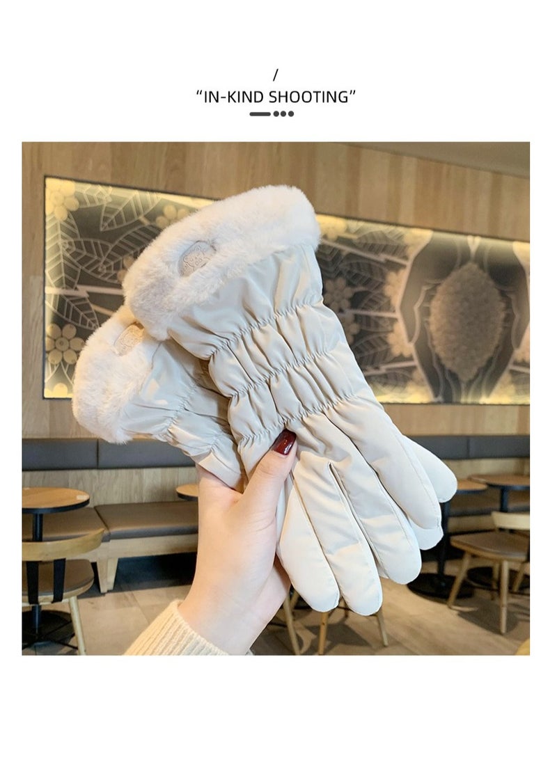 قفازات نسائية شتوية دافئة تعمل باللمس - Image 3