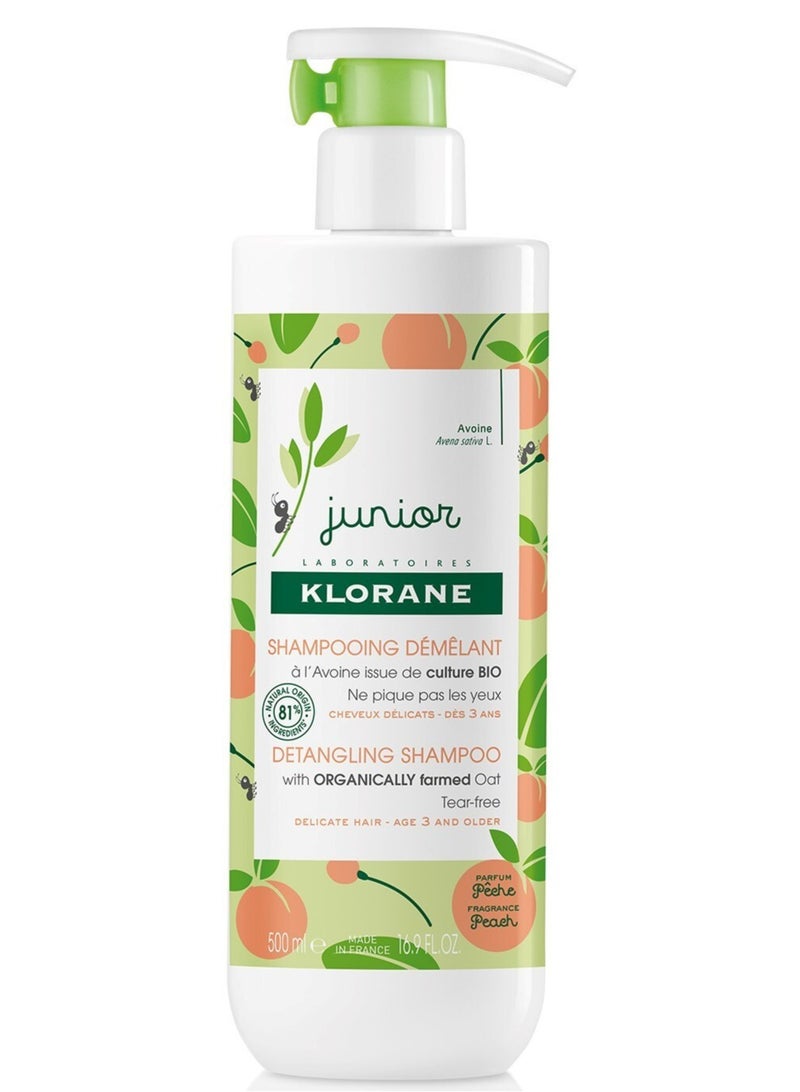Klorane Untangling Shampoo Peach 500ml - Image 1
