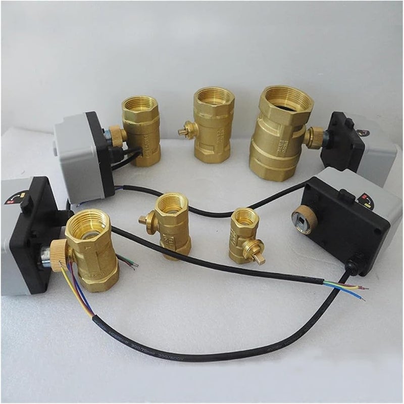 Brass Electric Ball Valve DN25 12VDC 24VDC 3 Wire 2 Control 2 Way With Manual Switch - Image 3