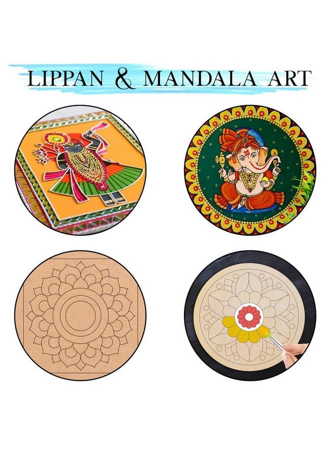Eduway Eduway® A3 12x16 Inch MDF Board Wood Sheet for Mandala , Lippan, Resin Art & Craft, 4mm Thick, Pack of -6 - Premium Cardboard Material for Artists, Art and Craft Students - Hard Cutout in Small and Large Sizes (30x40 cms)  - Image 5