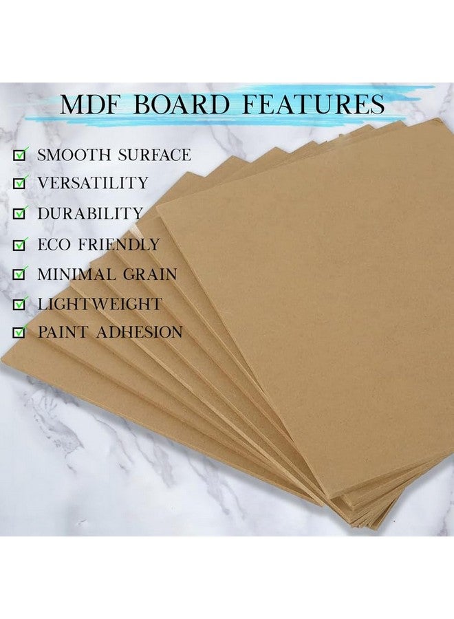 Eduway Eduway® A3 12x16 Inch MDF Board Wood Sheet for Mandala , Lippan, Resin Art & Craft, 4mm Thick, Pack of -6 - Premium Cardboard Material for Artists, Art and Craft Students - Hard Cutout in Small and Large Sizes (30x40 cms)  - Image 3