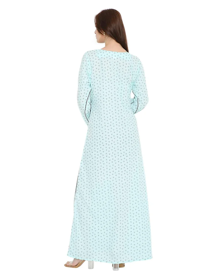 هانا آند سارا LONG TINY PRINT MODEST ARABIC KAFTAN JALABIYA DRESSES