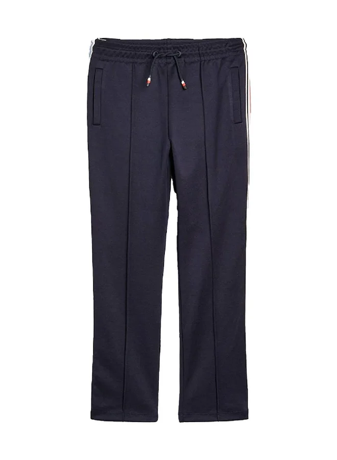 TOMMY HILFIGER Kids' Signature Tape Joggers/ Sweatpants -  Stretch recycled polyester, Blue