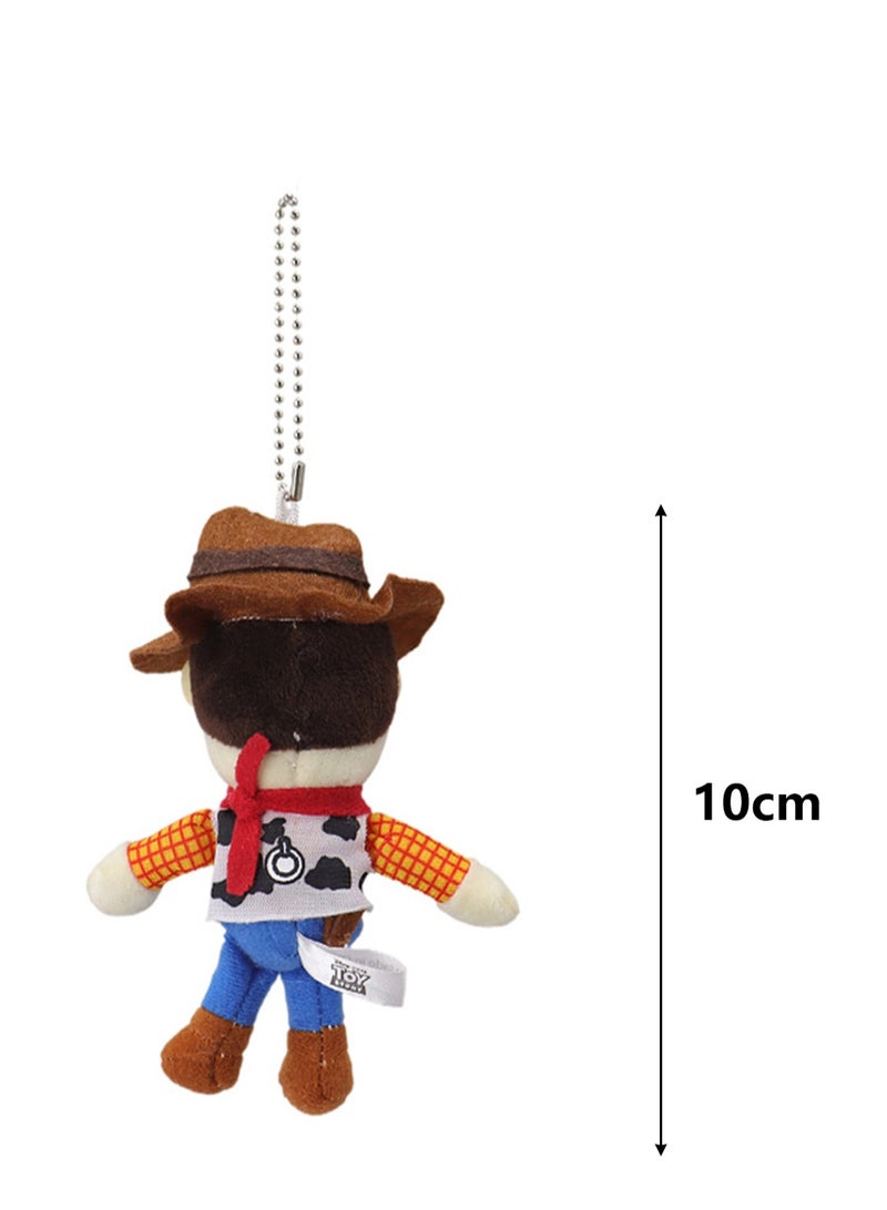 (Woody) 10cm Toy Story Series Plush Toy Backpack Pendant Key Pendant  - Image 2