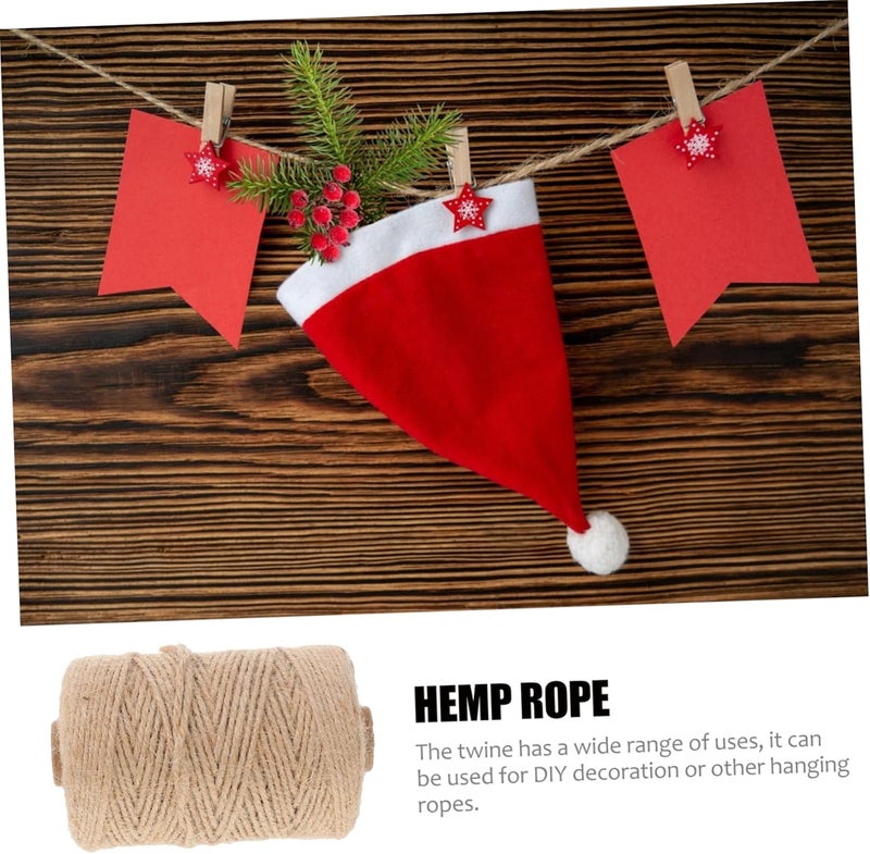 حبل خيش عام 1 لفة شريط حبل مشمع أسلاك شرائط حبل زخرفي خيوط حبل مواد حرفية خيط مكرامي ملصقات مخمل رباط فتيل شيفون شريط أحمر خرز حبال خيش باهت - Image 4