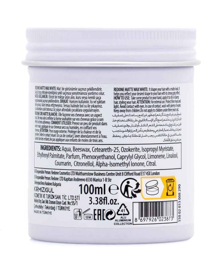 Redone Hair Wax Matte 100ml  Matte Finish  Unisex  Maximum Hold - Image 2