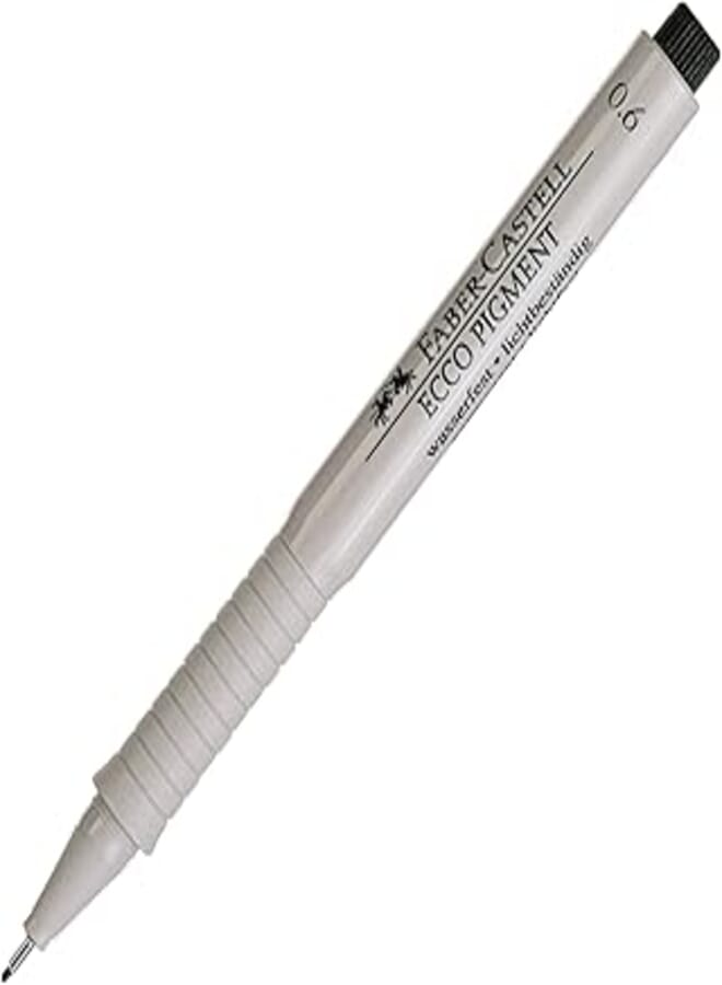 Faber-Castell Ecco Pigment Fibre Tip Pen, 0.6mm, Black
