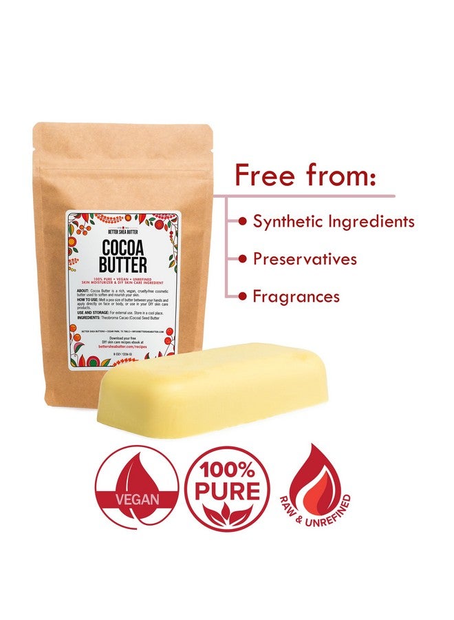 Better Shea Butter Cocoa Butter - 8 oz Block, Deeply Moisturizes Skin, Diminishes Scars, Stretch Marks, Soothes Dry Skin - Image 5