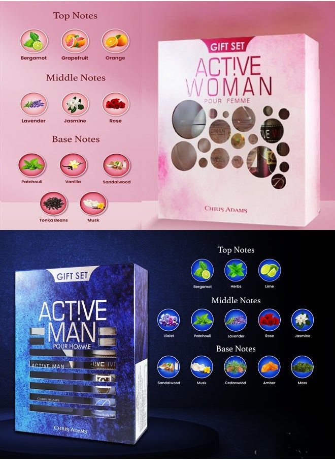 Chris Adams Active Man 100ML and Woman 80ML Fragrance Gift Set Premium Eau de Parfum and Body Spray Ideal Gifting for Couple - pzsku/ZD211FA81F200C8B9C424Z/45/_/1731433492/02fd7261-b182-47a8-8be8-fe3d237798d2