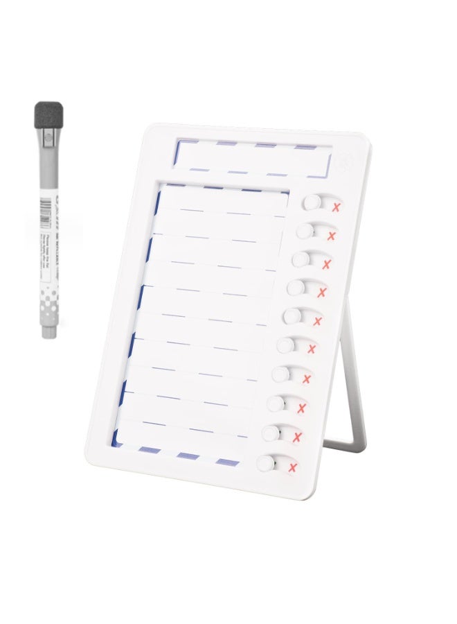 Peachjoy Magnetic Dry Erase Chore Chart for Kids Multiple Kids, Reusable to Do List Board, Habit Tracker, Checklist Board, RV Daily Routine Schedule Board Planner for Refrigerator, Wall, Desk (White) - Image 1