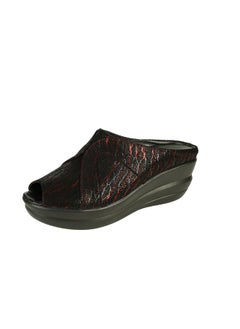 Michelle Morgan 092-2721 Michelle Morgan Ladies Wedge Heel Sandals 19009-42 Bordo  - Image 2