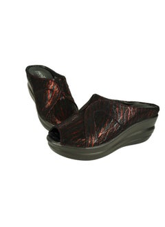 Michelle Morgan 092-2721 Michelle Morgan Ladies Wedge Heel Sandals 19009-42 Bordo  - Image 3