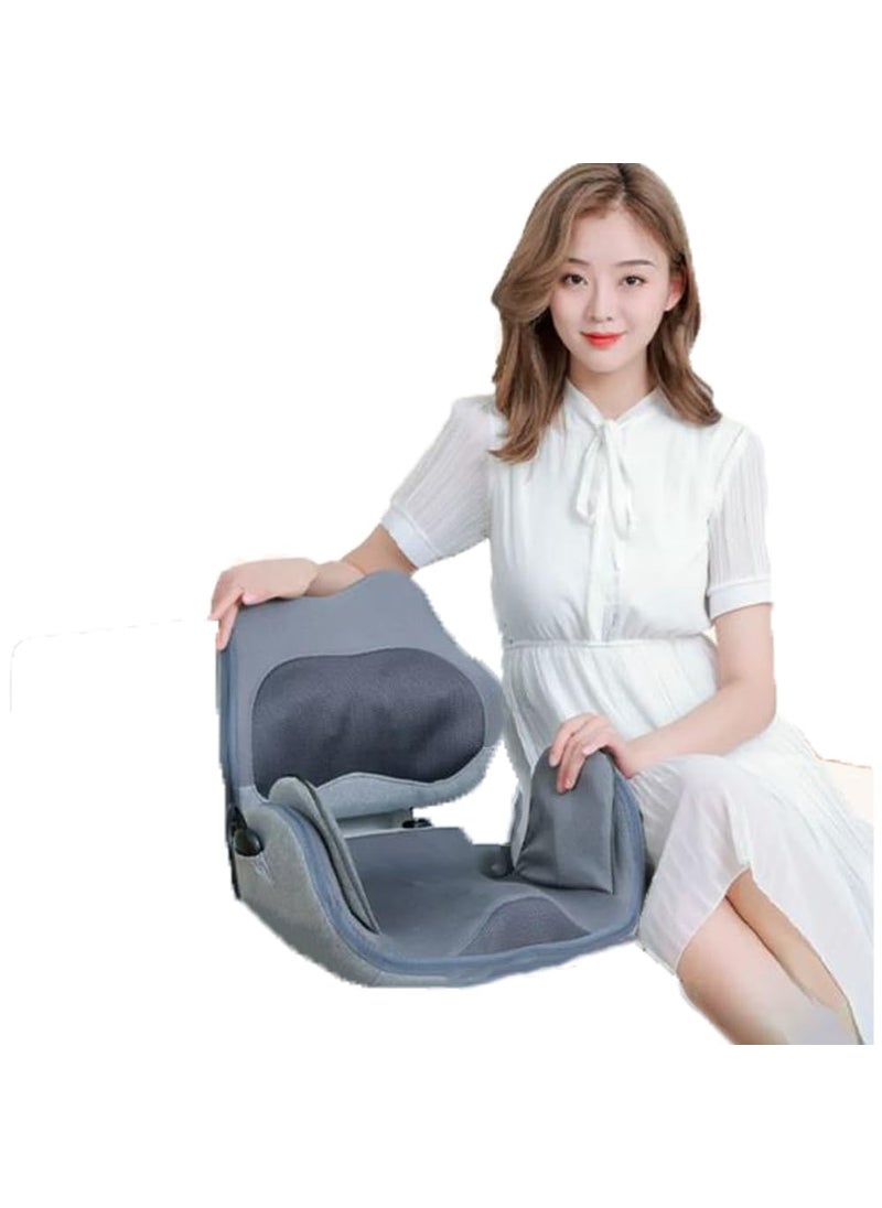 Scizor Scizor Shiatsu Back Massager with Heat Deep Tissue Kneading Massage Seat Cushion Massage Chair Pad for Full Back Electric Body Massager for Home or Office Chair use 