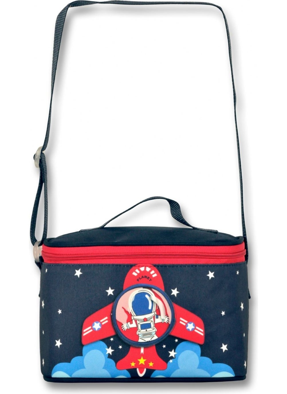 Cennec Astranot Printed Thermal Insulated Lunch Bag and Pencil Case Set - Red - Boy