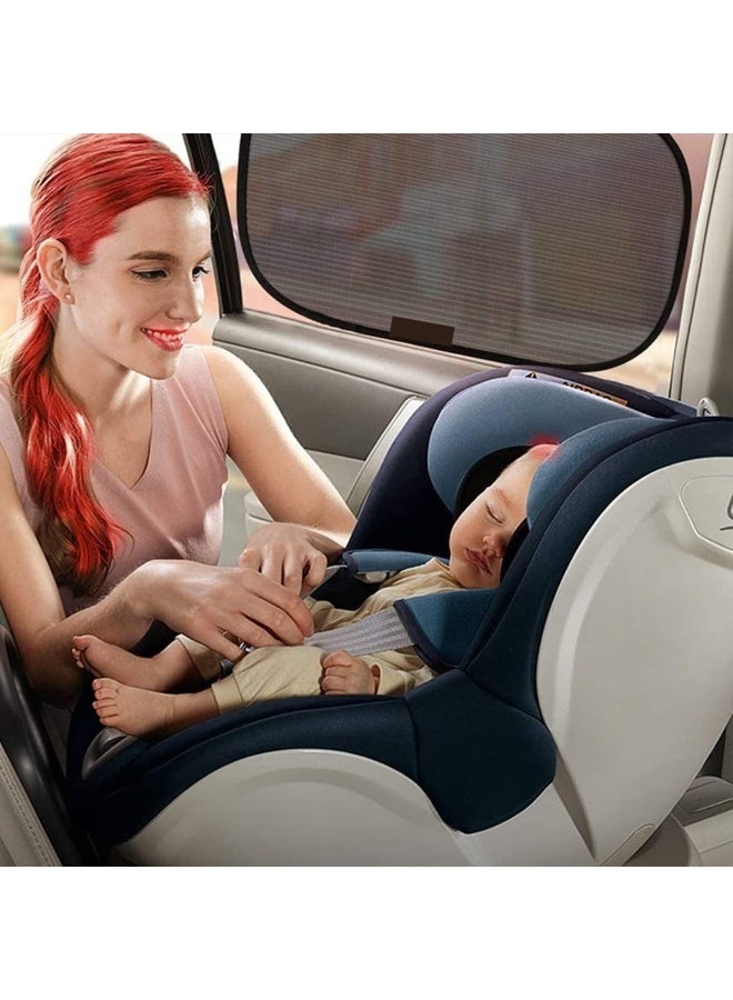 erorex 2 Pcs Car Window Sunshade UV Protection Static Cling 51x31 cm Transparent and Semi Transparent - Image 5