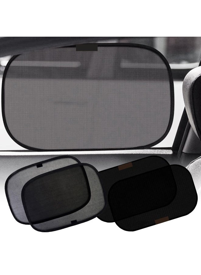 erorex 2 Pcs Car Window Sunshade UV Protection Static Cling 51x31 cm Transparent and Semi Transparent - Image 1