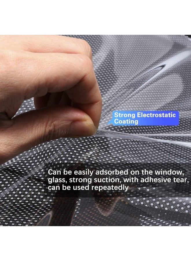 erorex 2 Pcs Car Window Sunshade UV Protection Static Cling 51x31 cm Transparent and Semi Transparent - Image 4