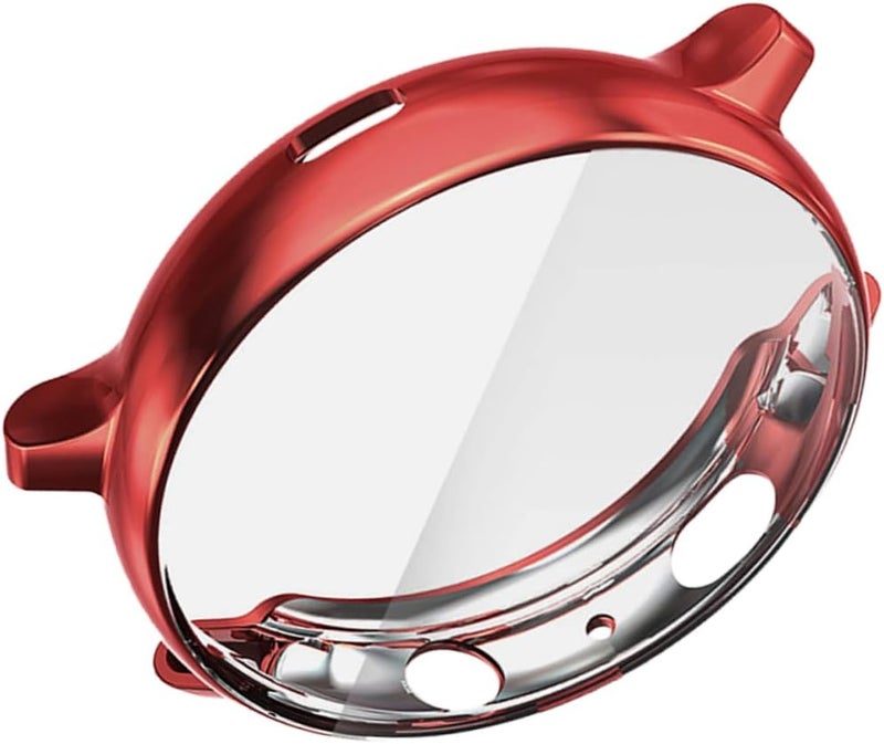 Electroplate Watch Case Cover Anti-Scratch Protective Frame for Watch Active Elegant Red Flexible TPU Design Easy Access to Controls and Sensors - Image 1