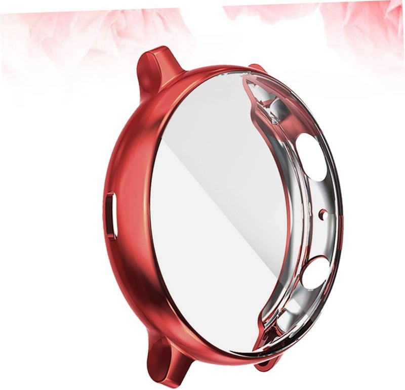 Electroplate Watch Case Cover Anti-Scratch Protective Frame for Watch Active Elegant Red Flexible TPU Design Easy Access to Controls and Sensors - Image 5